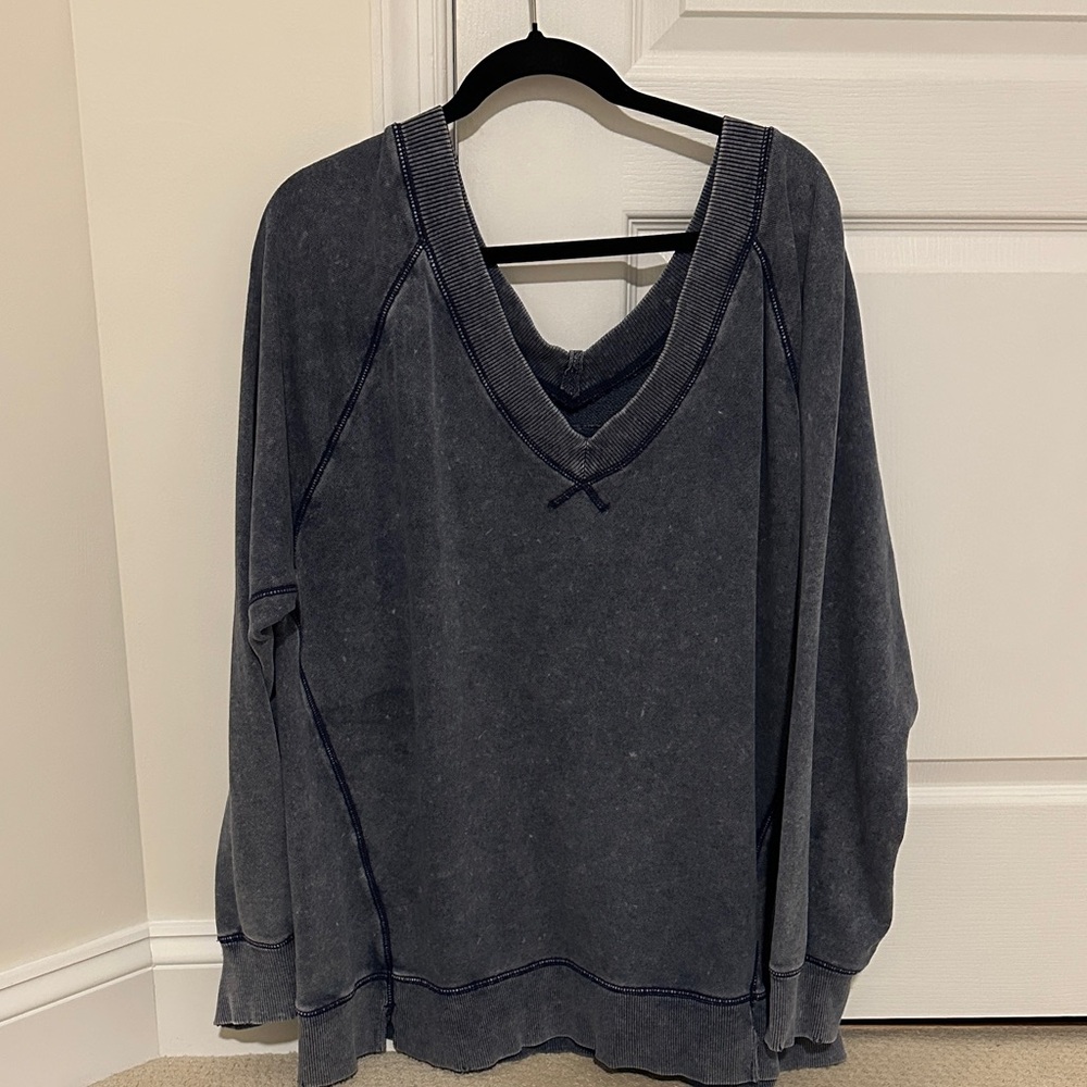 Aerie V-Neck Sweatshirt
